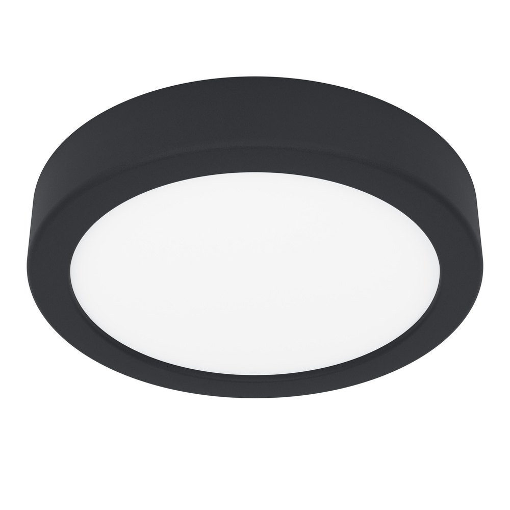 Eglo Plafonnière IP44Fueva 6 rond - zwart - Ø 16,6cm - 901324